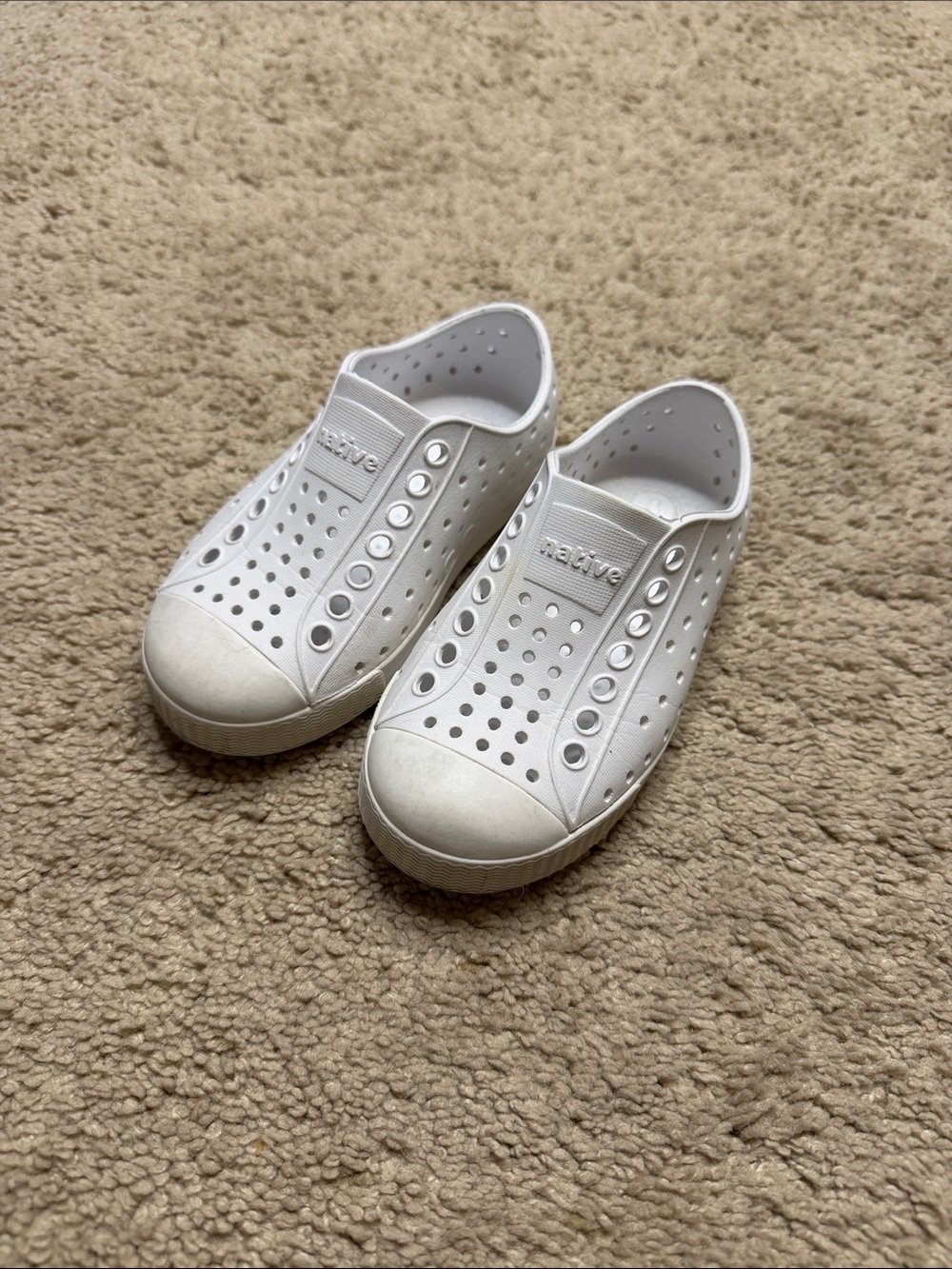 Native Kids Water Shoes Jefferson Slip-On in White
